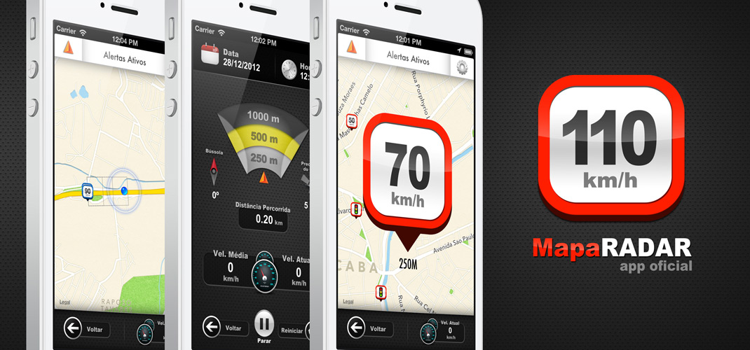 MapaRadar - Disponível na AppStore para iPhone e iPod Touch